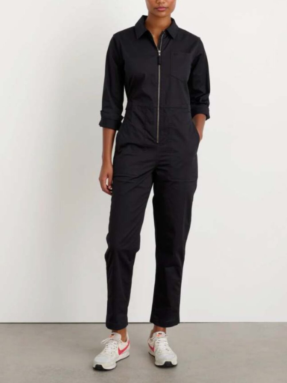 Alex Mill Black Long Sleeve Zippered Jumpsuit, excellent condition, size SMALL